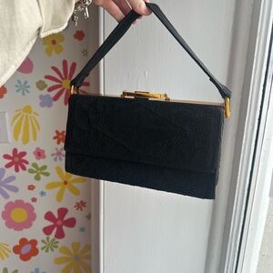 Vintage black clutch